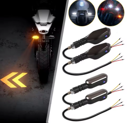 Clignotants LED Moto Haute Visibilité avec Projection de Sécurité au Sol BN