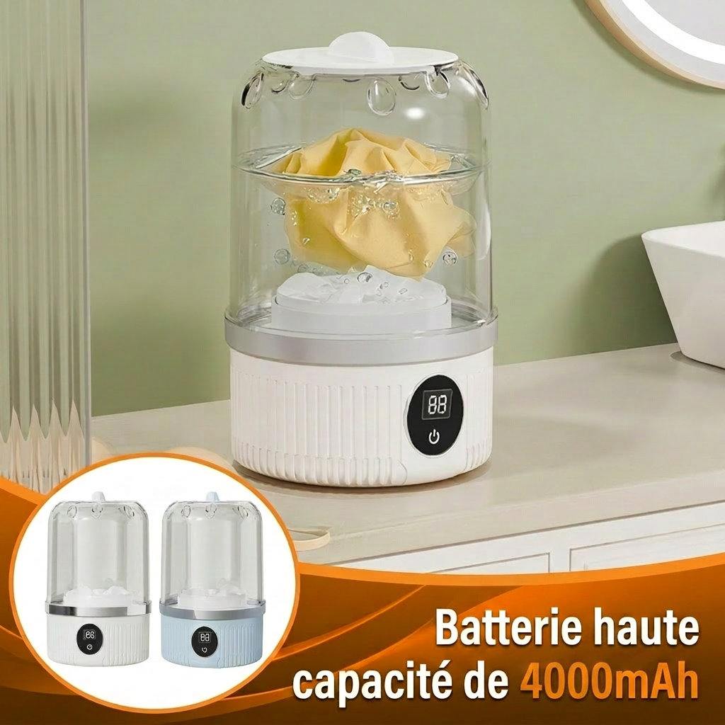 Mini Lave-Linge Portable Sans Fil pour Sous-Vêtements et Soutien-Gorge